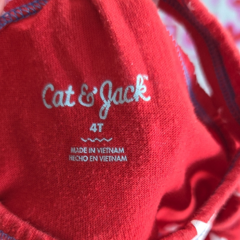 Cat & Jack Red Star Dress Fourth Of July America Toddler Dress - Picture 2 of 4